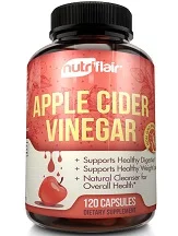 NutriFlair Apple Cider Vinegar Capsules for Health & Well-Being